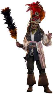 Hot Toys Pirates of the Caribbean: Dead Man's Chest Action DX Figure 1/6 Pelegostos Chief Jack Sparrow 30 cm