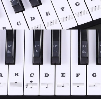 Hot Transparent Piano Keyboard Sticker 54/61 Key Electronic Keyboard Piano Sticker 88 Key Piano Stave Note Sticker for White Key