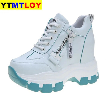 HOT Trendy Shoes Women High Top Luxury Sneakers Platform Basket Femme Height Increase Plataforma Mesh (air Mesh) Wedges Zipper