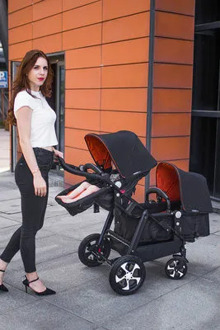 Hot Twin Stroller Double Light Folding Cart Reclining Seats Two Baby Strollers Pram Strollers For Kids