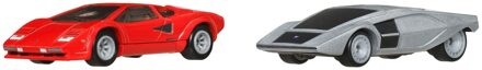 Hot Wheels Premium 2-Pack 2025 Mix 2 Lancia Stratos Zero & Lamborghini Countach LP5000 QV