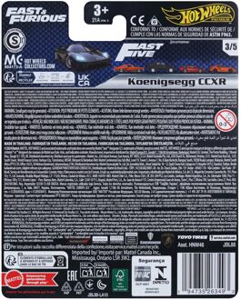 Hot Wheels Premium Fast & Furious Mix 3 2010 Koenigsegg CCXR