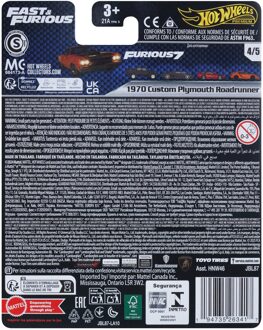 Hot Wheels Premium Fast & Furious Mix 3 70 Plymouth Roadrunner
