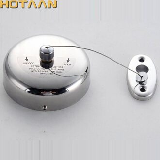 Hotaan Nuttig 2.8M Zilver Intrekbare Rvs Wall Mounted Non Slip Wasserij Droger Kleding Lijn Hanger Rekken