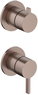 Hotbath Ace Afbouwdeel - mengkraan - 2-weg omstel - Geborsteld Koper PVD AC129EXTBCP Koper geborsteld