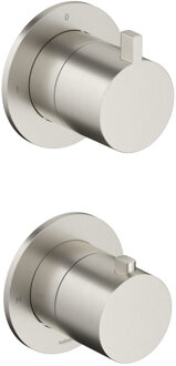 Hotbath Ace Afbouwdeel - voor inbouwthermostaat - 2-weg - omstel - Geborsteld Nikkel AC009EXTGN Nikkel geborsteld (RVS)