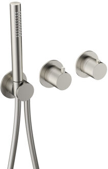 Hotbath Ace Afbouwdeel - voor inbouwthermostaat - 2-weg - omstel - handdouche - doucheslang - Geborsteld Nikkel AC071EXTGN Nikkel geborsteld (RVS)