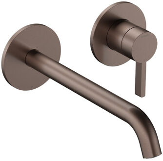 Hotbath Ace Afbouwdeel - voor wastafelmengkraan - 20cm uitloop - Geborsteld Koper PVD AC105EXTBCP Koper geborsteld