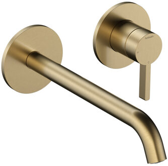 Hotbath Ace Afbouwdeel - voor wastafelmengkraan - 20cm uitloop - Geborsteld Messing PVD AC105EXTBBP Messing geborsteld (goud)