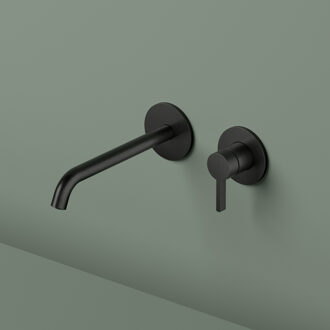 Hotbath Ace Afbouwdeel - voor wastafelmengkraan - 20cm uitloop - zwart geborsteld PVD AC105EXTMBP