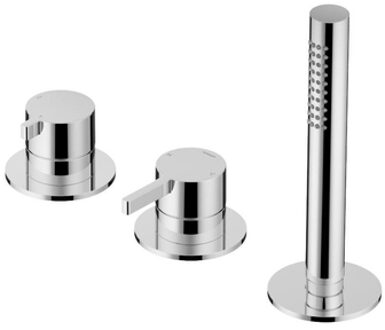 Hotbath Ace Badmengkraan - Badrandcombinatie - éénhendel - 2-weg omstel - handdouche - Chroom AC075CR Chroom hoogglans