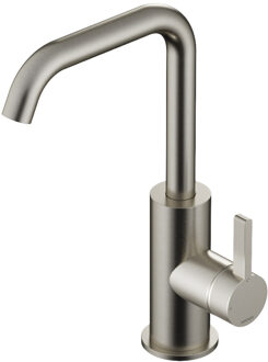 Hotbath Ace Wastafelmengkraan - opbouw - draaibare uitloop - zonder waste - Geborsteld Nikkel AC004GN Nikkel geborsteld (RVS)