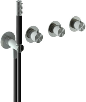 Hotbath Afbouwdeel Archie Bad/Douche Thermostaat 2 Stopkranen zonder Uitloop RVS316