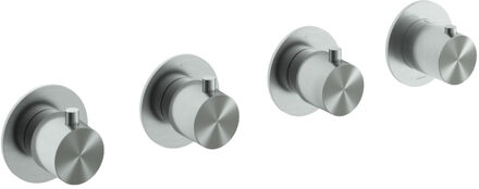 Hotbath Afbouwdeel Archie Douche Thermostaatkraan 3 Stopkranen Horizontaal en Verticaal Mogelijk RVS316