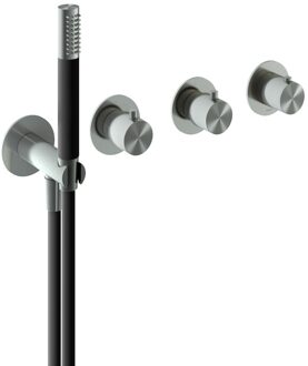 Hotbath Afbouwdeel Hotbath Archie Bad/Douche Thermostaat 2 Stopkranen zonder Uitloop RVS316