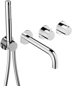 Hotbath Afbouwdeel -Inbouw Bad thermostaat Hotbath Ace Met 2-Weg Stop-Omstel Met Uitloop Handdouche/ Doucheslang Chroom