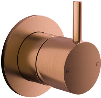 Hotbath Afbouwdeel Inbouw Douchemengkraan Hotbath Cobber 1-hendel Geborsteld Koper Living Colours