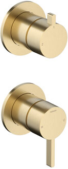 Hotbath Afbouwdeel mengkraan met 2-weg omstel Hotbath Ace Geborsteld messing PVD