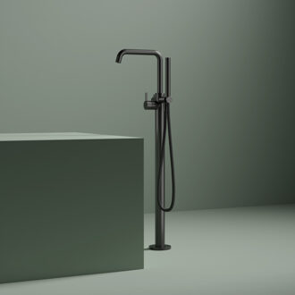 Hotbath Afbouwdeel Vrijstaande Badmengkraan Hotbath Ace Geborsteld Zwart PVD