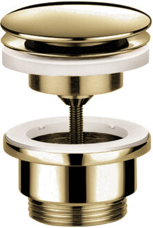 Hotbath Afvoerplug Hotbath Cobber Always-Open met Schroef Rond Gepolijst Messing Living Colours