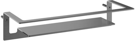 Hotbath Archie Design Douchekorf - recht - geborsteld gunmetal PVD ARA20BGP Gunmetal geborsteld (antraciet)