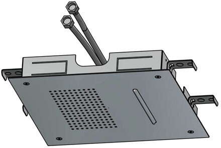 Hotbath Archie inbouw plafonddouche - vierkant - 380 mm met 2 aansluitingen 1/2" inclusief inbouwframe - RVS 316 - AR197IX