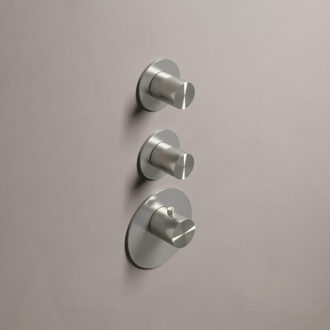 Hotbath Archie inbouwthermostaat met 2 stopkranen RVS MHF002 / ARHF012IX RVS mat