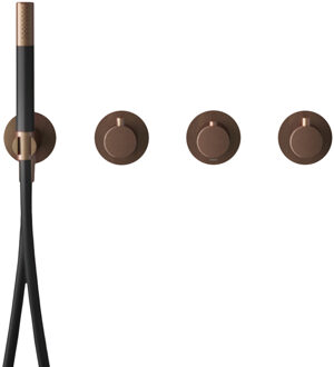 Hotbath Bad- en Douchethermostaat Hotbath Cobber Inbouw 2 Stopkranen Geborsteld Koper PVD (excl. inbouwdeel)