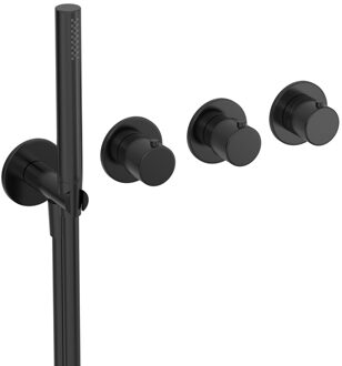 Hotbath Bad- en Douchethermostaat Hotbath Cobber Inbouw 2 Stopkranen Geborsteld Zwart PVD (excl. inbouwdeel)