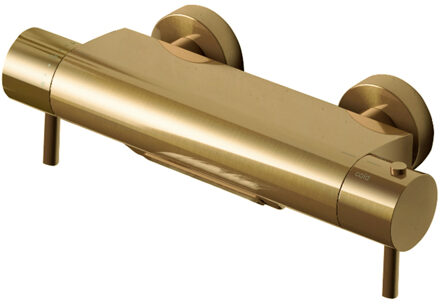 Hotbath Badkraan Hotbath Cobber Thermostaat Waterval Uitloop Geborsteld Messing Living Colours