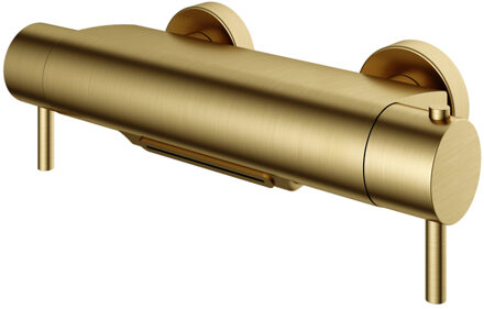 Hotbath Badkraan Hotbath Cobber Thermostaat Waterval Uitloop Geborsteld Messing PVD