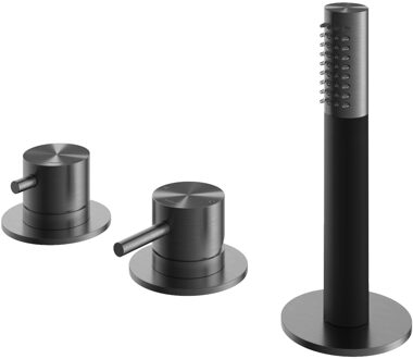 Hotbath Badrandkraan Archie 1-Hendel Mengkraan Met 2-Weg Omstel Geborsteld Gunmetal PVD