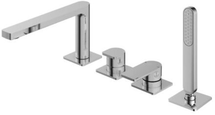 Hotbath Badrandkraan Gal Mengkraan Met 2-Weg Omstel Met Uitloop Chroom