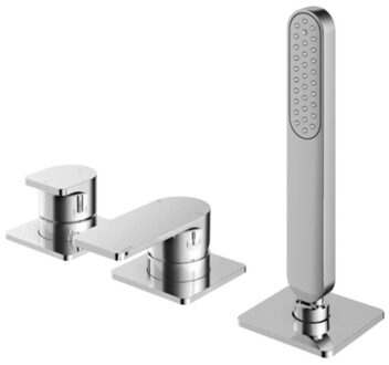 Hotbath Badrandkraan Gal Mengkraan Met 2-Weg Omstel Zonder Uitloop Chroom