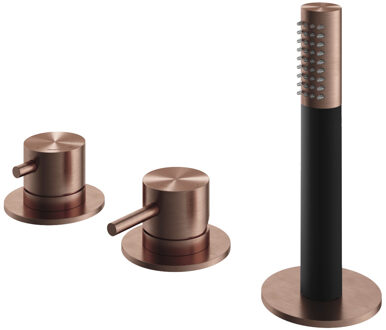 Hotbath Badrandkraan Hotbath Archie 1-Hendel Mengkraan Met 2-Weg Omstel Geborsteld Koper PVD