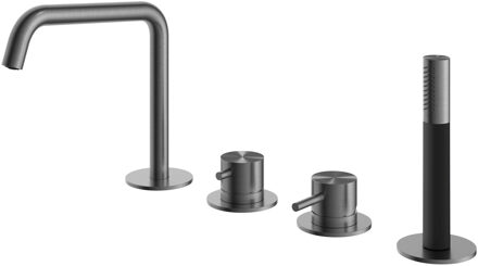 Hotbath Badrandkraan Hotbath Archie 1-Hendel Mengkraan Met Uitloop en 2-Weg Omstel RVS316