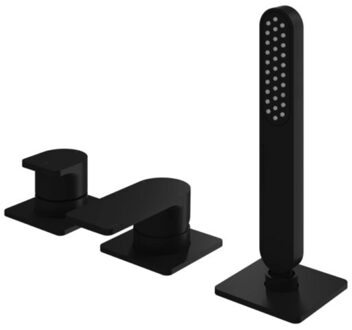 Hotbath Badrandkraan Hotbath Gal Mengkraan Met 2-Weg Omstel Zonder Uitloop Mat Zwart