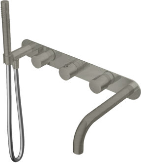 Hotbath Badthermostaat Hotbath Buddy Inbouw 2-stop met Uitloop Geborsteld Nikkel