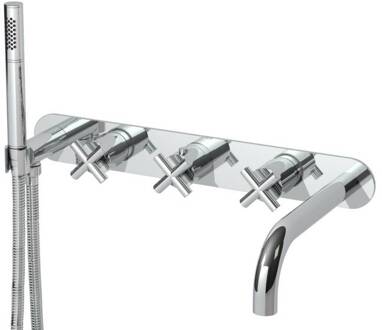 Hotbath Badthermostaat Hotbath Chap Inbouw 2-stop met Uitloop Chroom