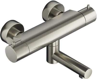Hotbath Badthermostaat Hotbath Cobber Opbouw Wegdraaibare Omstel 2-knop Geborsteld Nikkel
