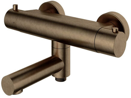 Hotbath Badthermostaat Hotbath Cobber Opbouw Wegdraaibare Omstel 2-knop Verouderd Messing Living Colours