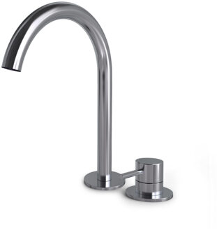 Hotbath Buddy 2-gats hoge wastafelkraan chroom