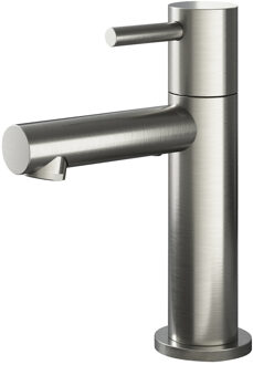 Hotbath Buddy Fonteinkraan - L uitloop 8.5cm - opbouw - geborsteld nikkel E001GN Nikkel geborsteld (RVS)