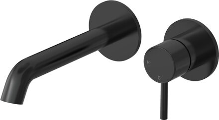 Hotbath Buddy inbouw wastafelkraan 18cm geborsteld zwart PVD