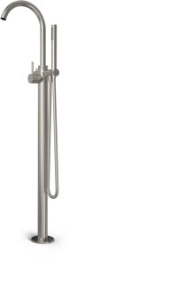 Hotbath Buddy vrijstaande badmengkraan geborsteld nikkel