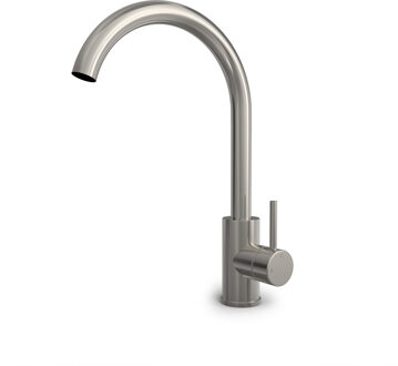 Hotbath Buddy wastafelkraan met draaibare uitloop geborsteld nikkel