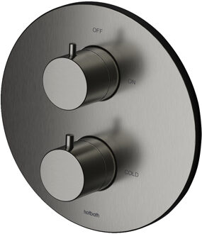 Hotbath Cobber afbouwdeel inbouwthermostaat met 2 functies omstel verouderd ijzer CB009EXTAI