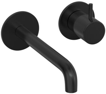 Hotbath COBBER Afbouwdeel tbv Inbouw wastafelkraan 18cm uitloop MBP Geborsteld zwart PVD CB105EXT18MBP Zwart geborsteld