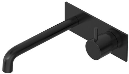 Hotbath COBBER Afbouwdeel tbv Inbouw wastafelkraan 18cm uitloop MBP Geborsteld zwart PVD CB106EXT18MBP Zwart geborsteld