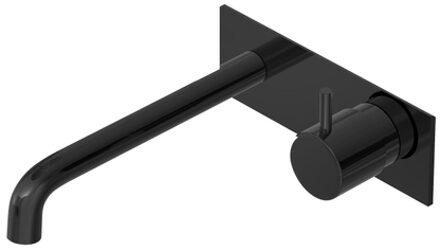 Hotbath COBBER Afbouwdeel tbv Inbouw wastafelkraan 18cm uitloop PBP Gepolijst zwart PVD CB106EXT18PBP Zwart gepolijst